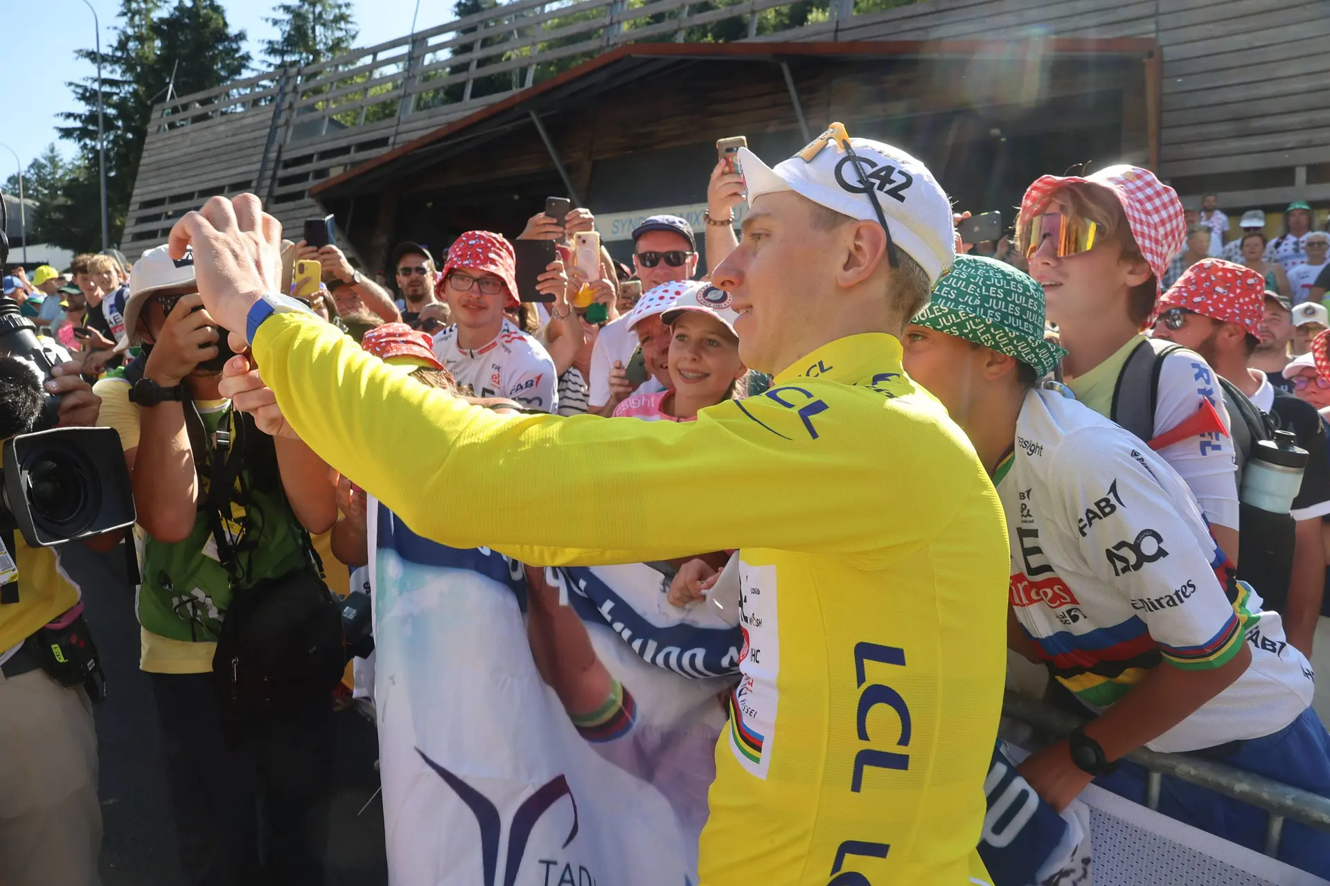 Tadej Pogacar on Stage 10 of the 2026 Tour de France