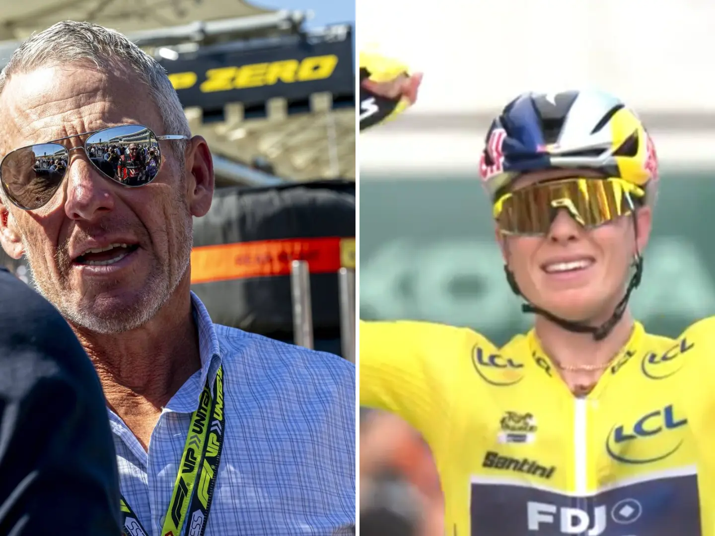 Lance Armstrong and Demi Vollering