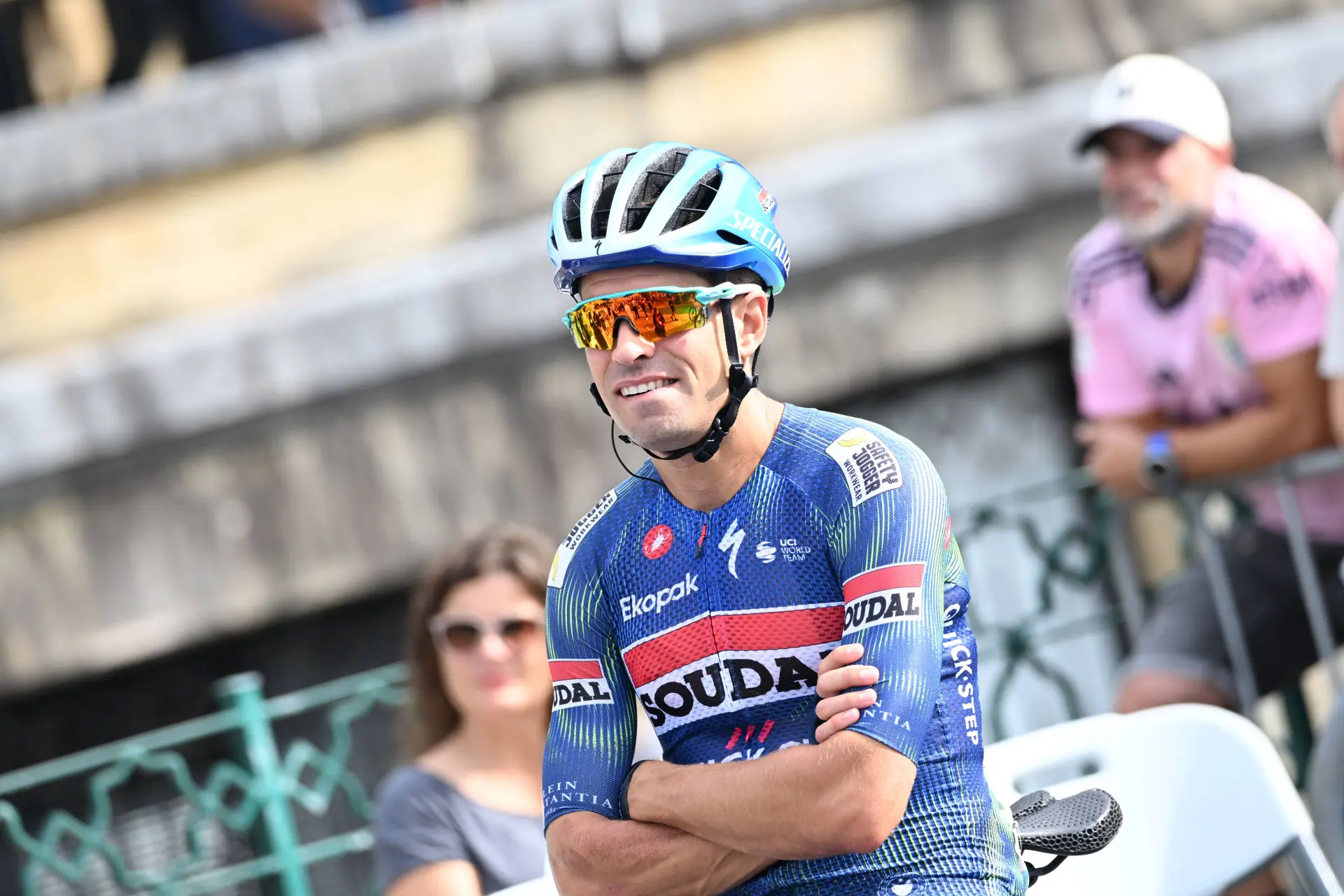 Mikel Landa before the start of Clasica San Sebastian 2026