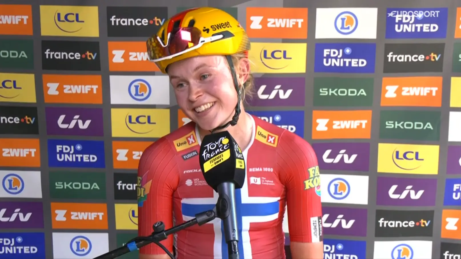 Sigrid Ytterhus Haugset  interview after race