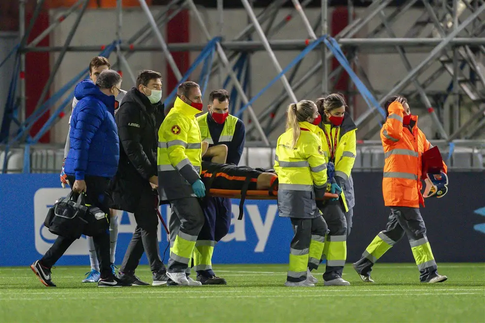 Blind scheurt voorste enkelband in linkerenkel