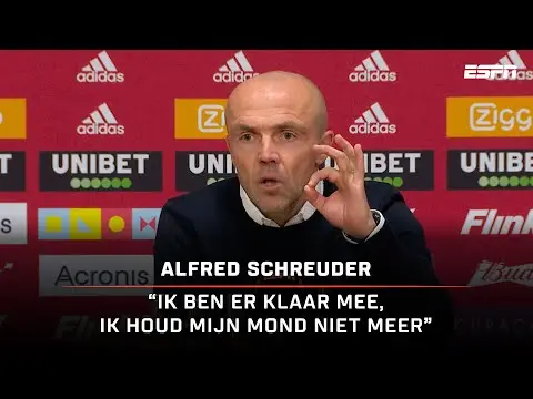 ESPN | Schreuder duidelijk fel en geïrriteerd tijdens persconferentie