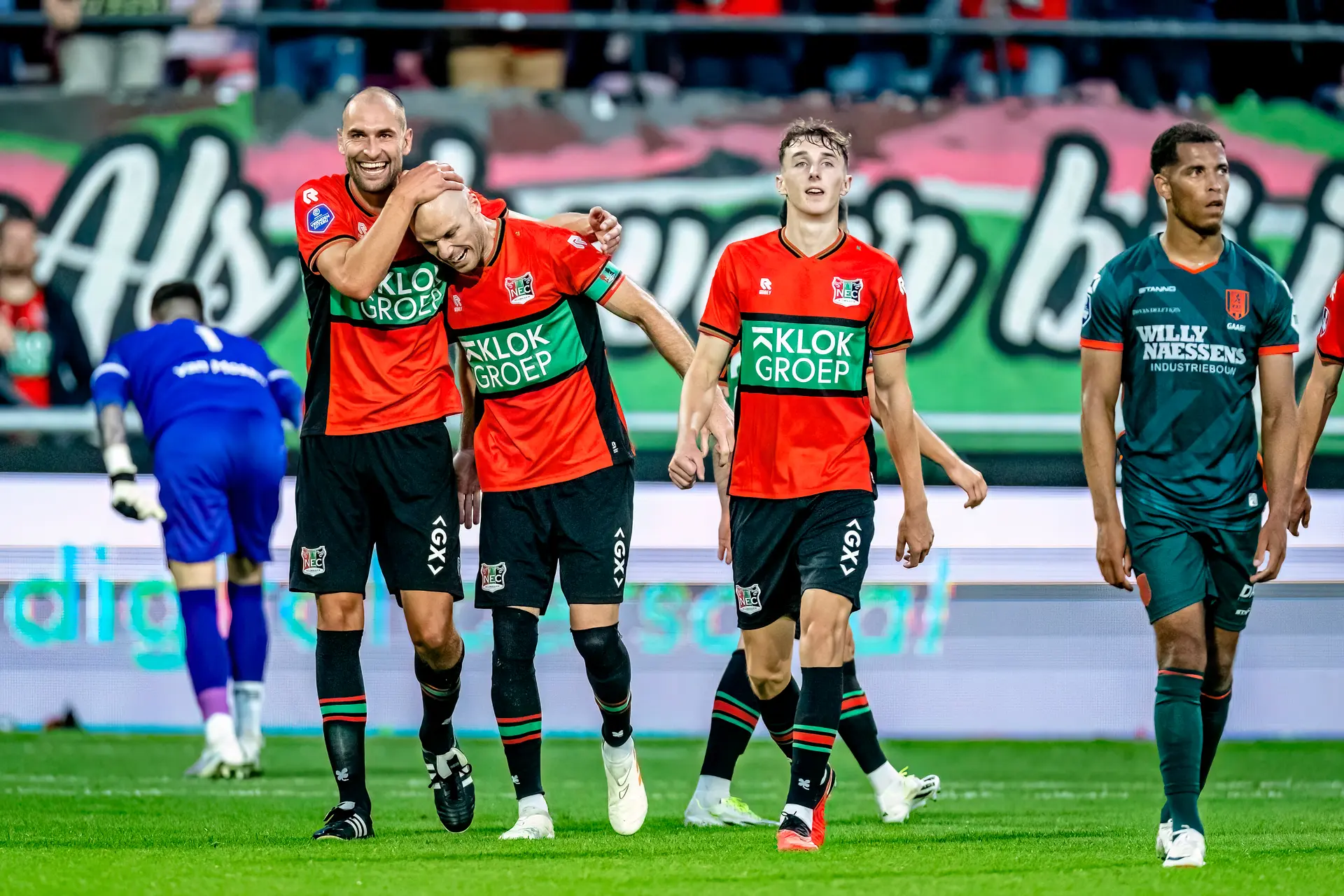 NEC verslaat RKC Waalwijk met ruime cijfers; Excelsior en Fortuna Sittard delen punten