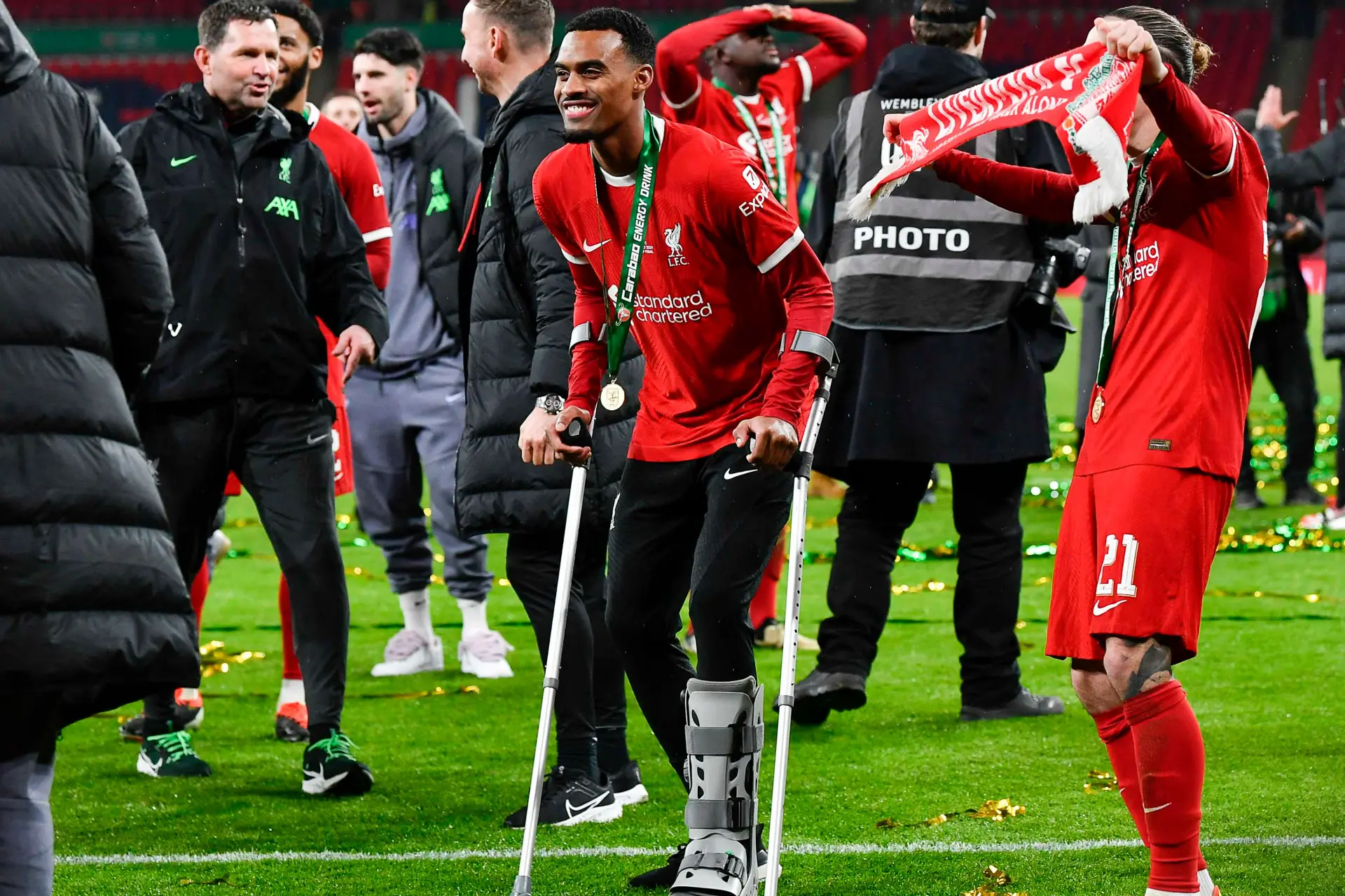 Blessure Gravenberch valt mee; middenvelder snel weer inzetbaar voor Liverpool