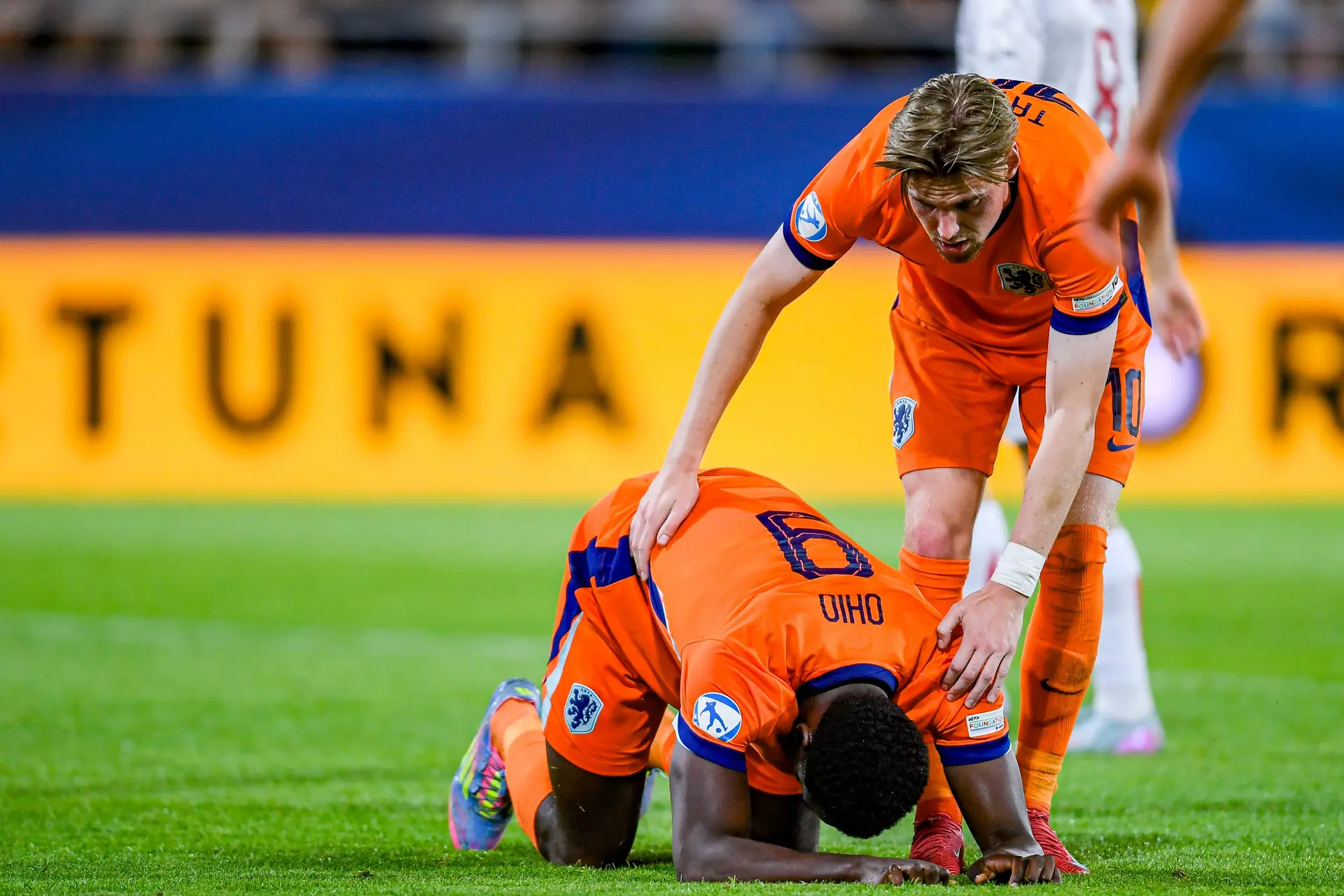 Jong Oranje mist kans op kans en gaat pijnlijk onderuit tegen Jong Denemarken van Gaaei