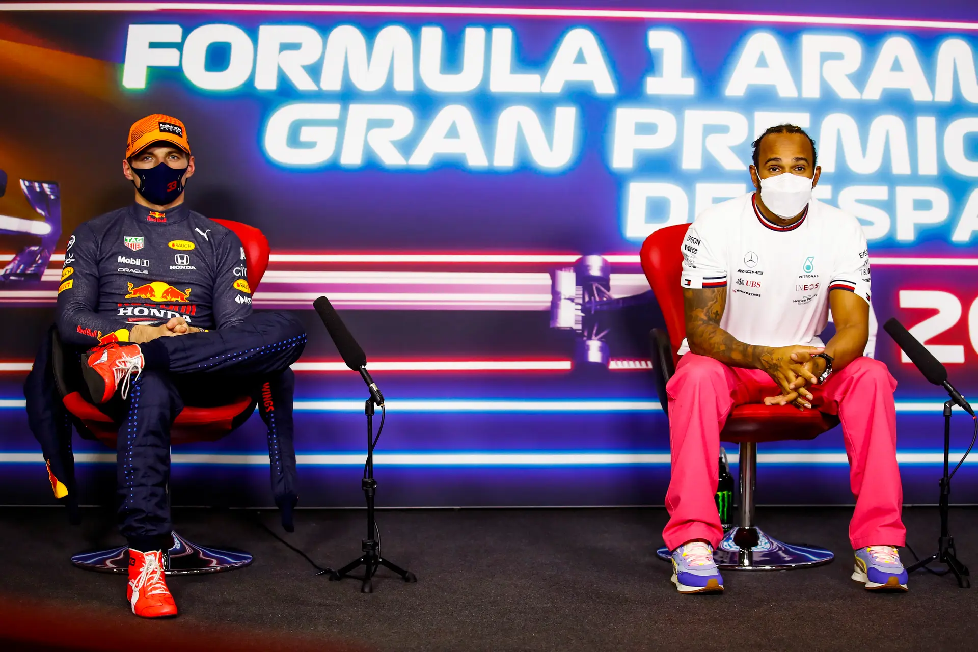 Hamilton reageert op Verstappen-uitspraak Horner: 'Heb ik dat gezegd?'