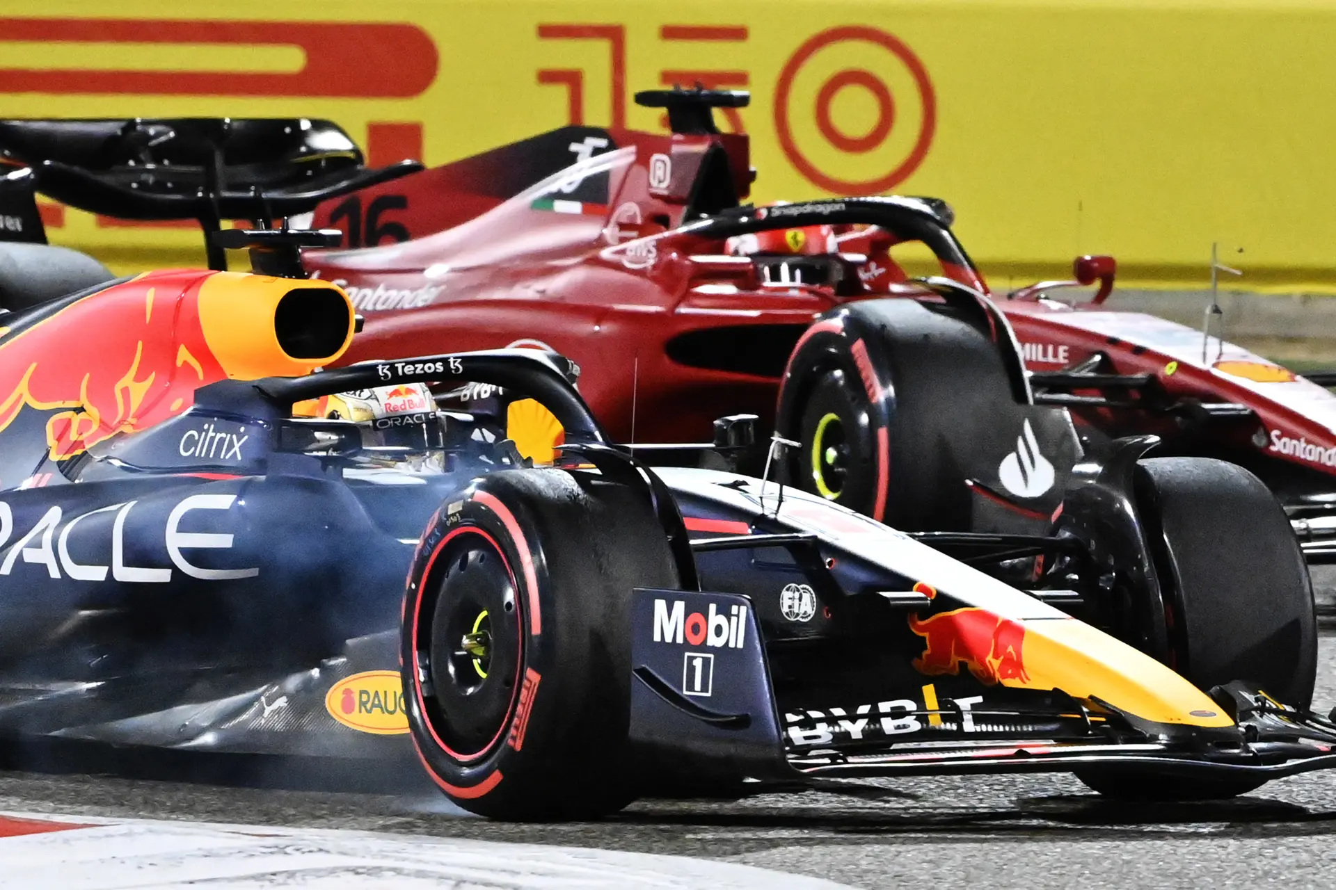 Max Verstappen Charles Leclerc Red Bull Racing Ferrari GP Bahrein