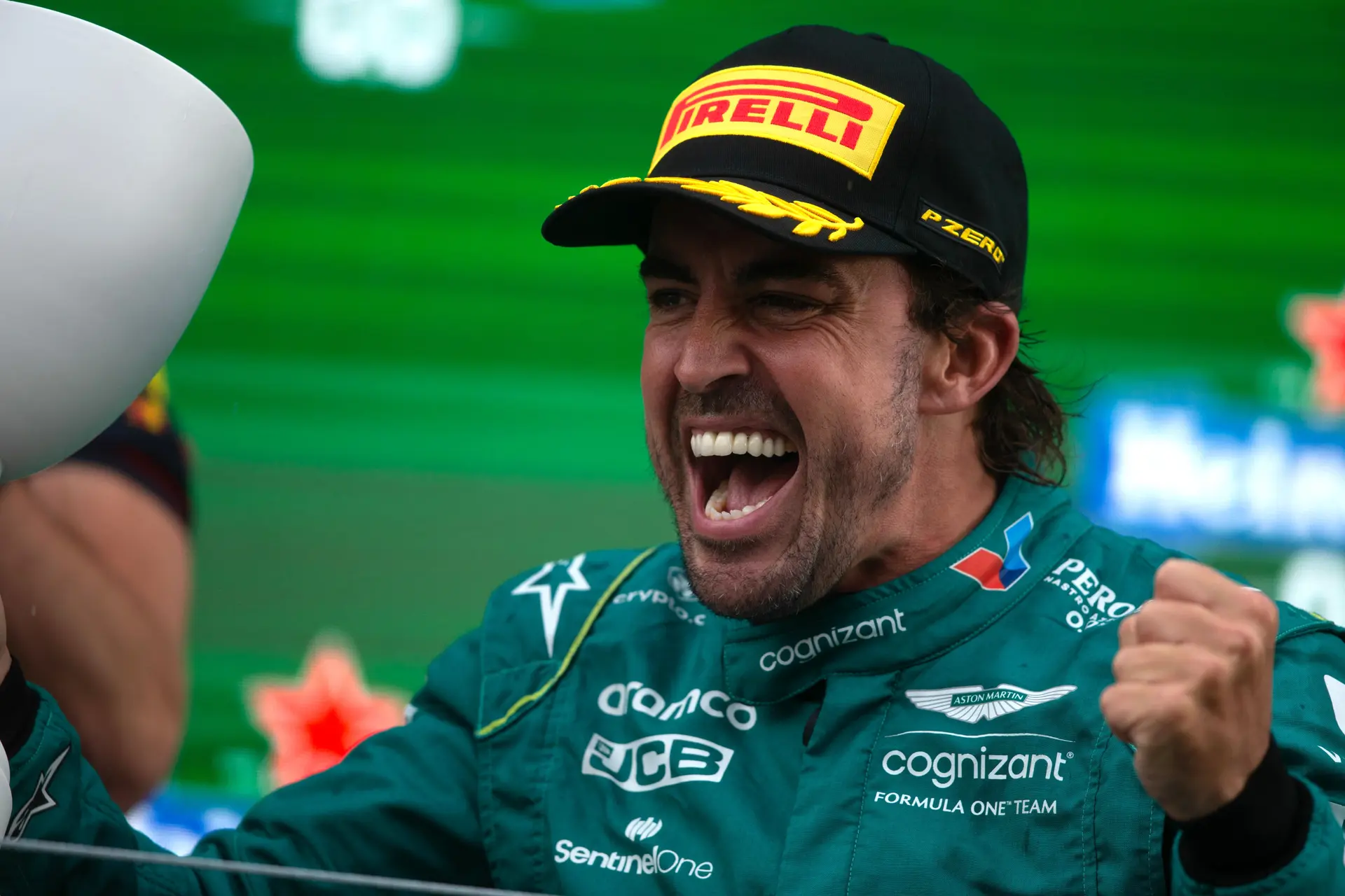 fernando alonso podium zandvoort