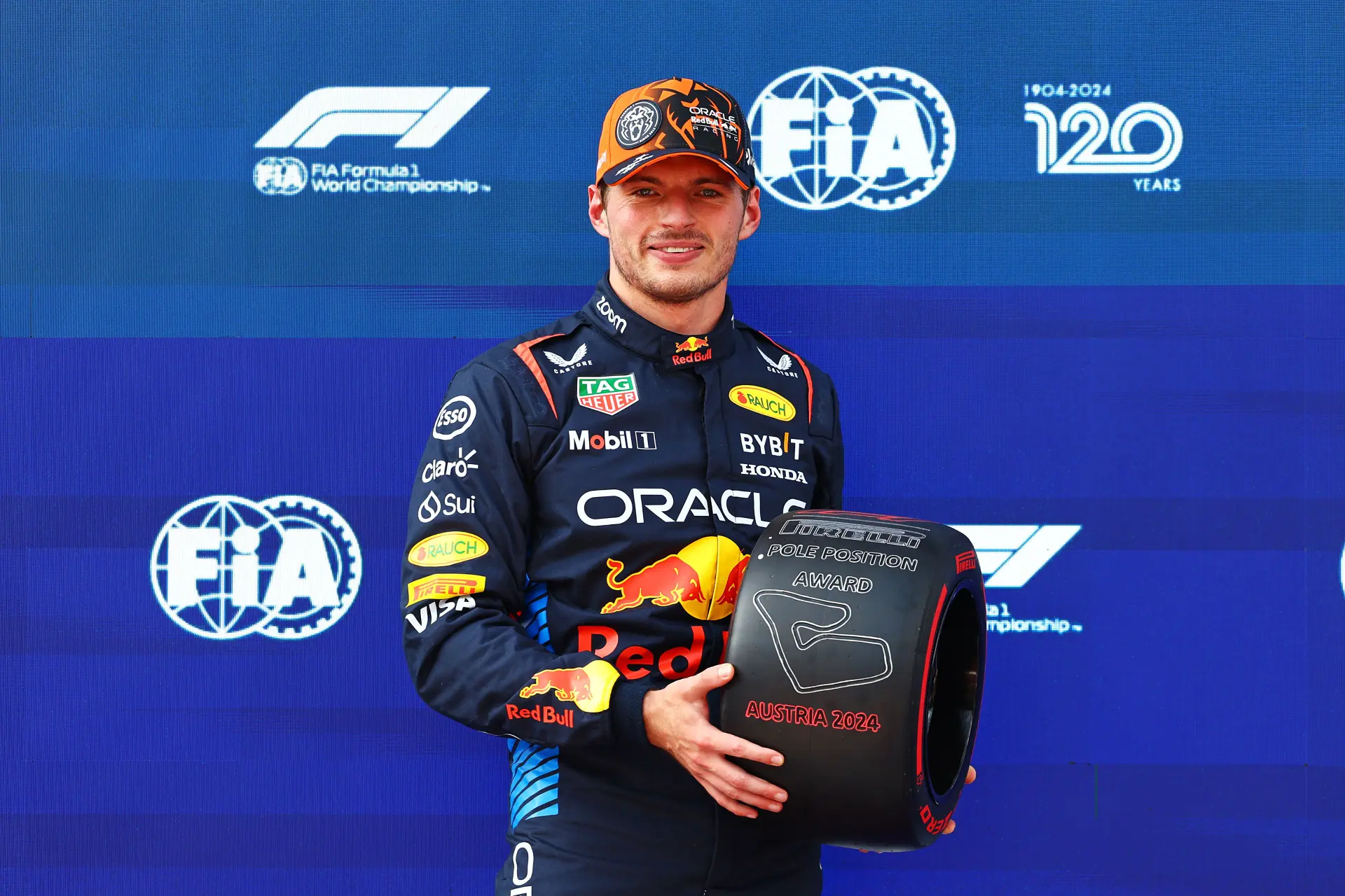 max verstappen kwalificatie oostenrijk pole award band 2024