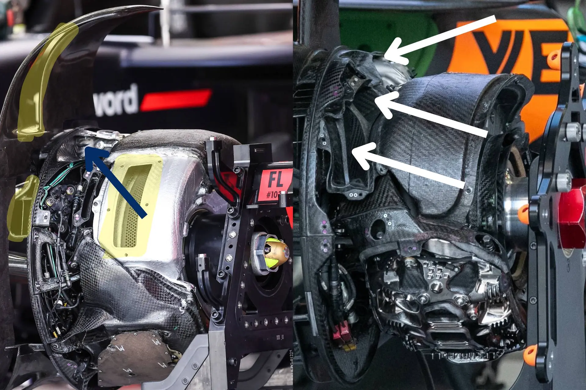 De remtrommels van McLaren die helpen bij extreem goed bandenmanagement, Red Bull hoopt af te kijken