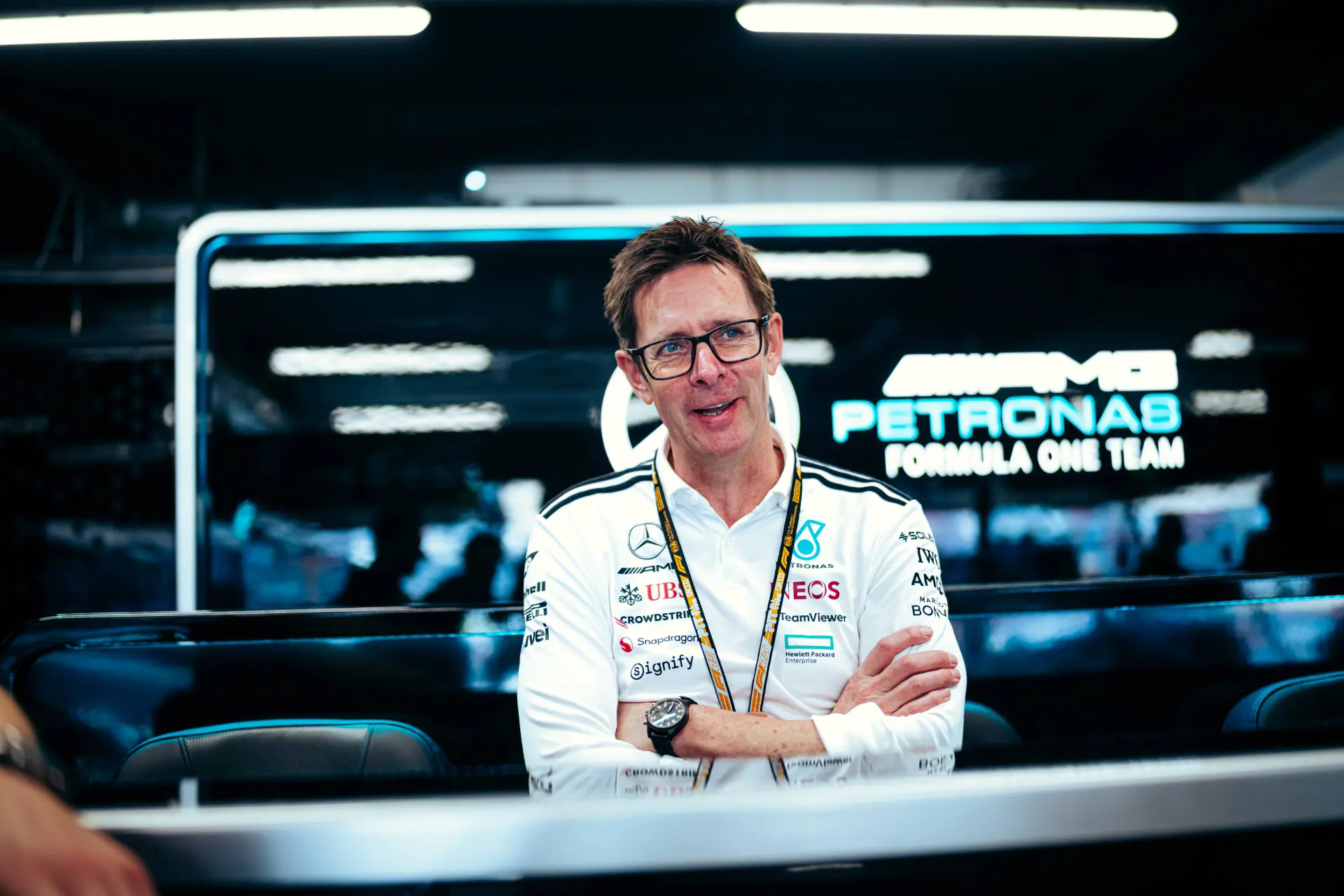 andrew shovlin mercedes 2025 spanje