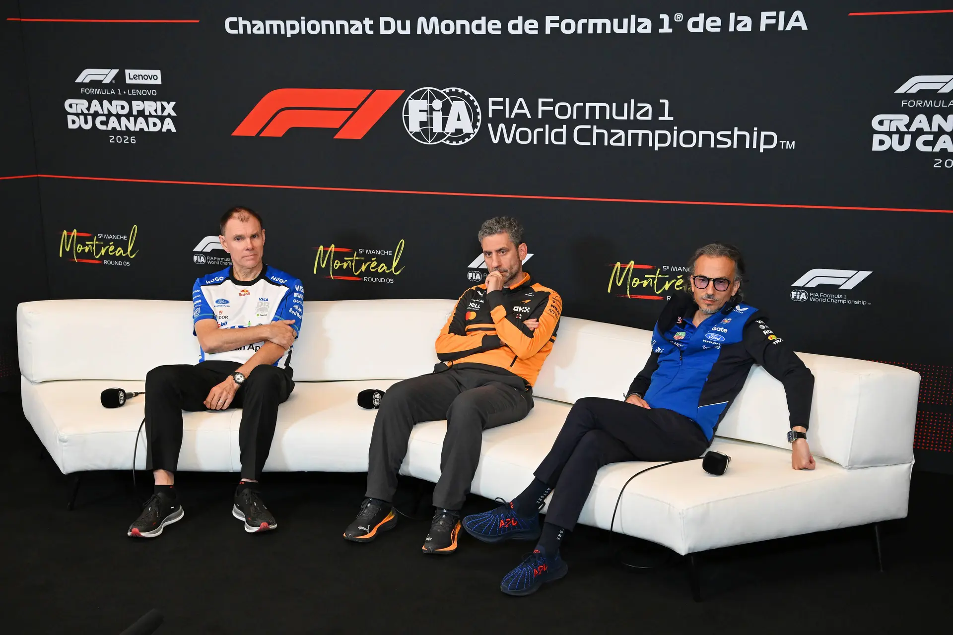 alan-permane-racing-bulls-andrea-stella-mclaren-laurent-mekies-red-bull-canada-vrijdag
