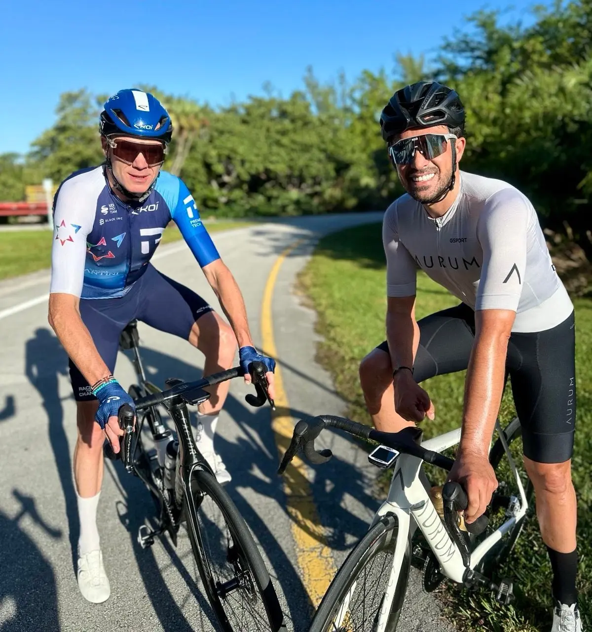 Froome and Cavendish on romantic outing in Miami: "Nothing better than a sunset cruise with someone special"