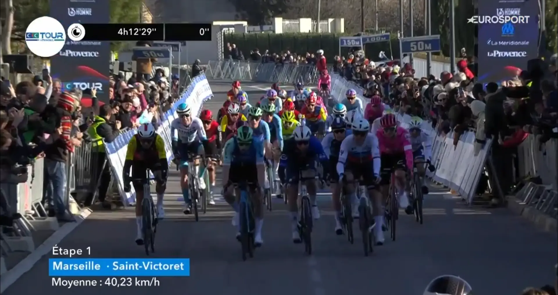 Lidl-Trek works hard all day, but it's Bennett who comes out of nowhere and wins the first stage in Provence