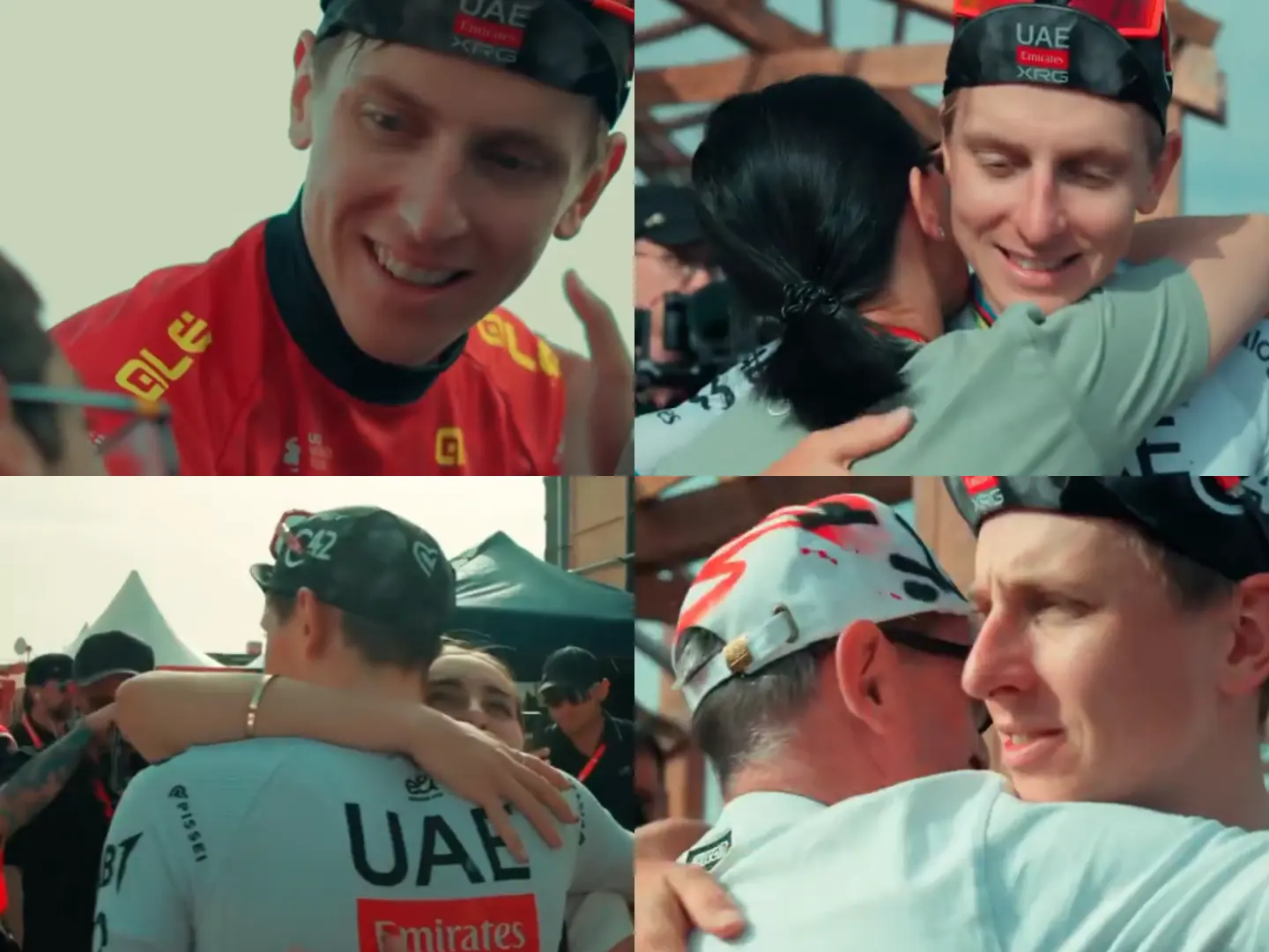 🎥 The UAE Tour was much more than just a race for Tadej Pogacar, thanks to a visit from his family