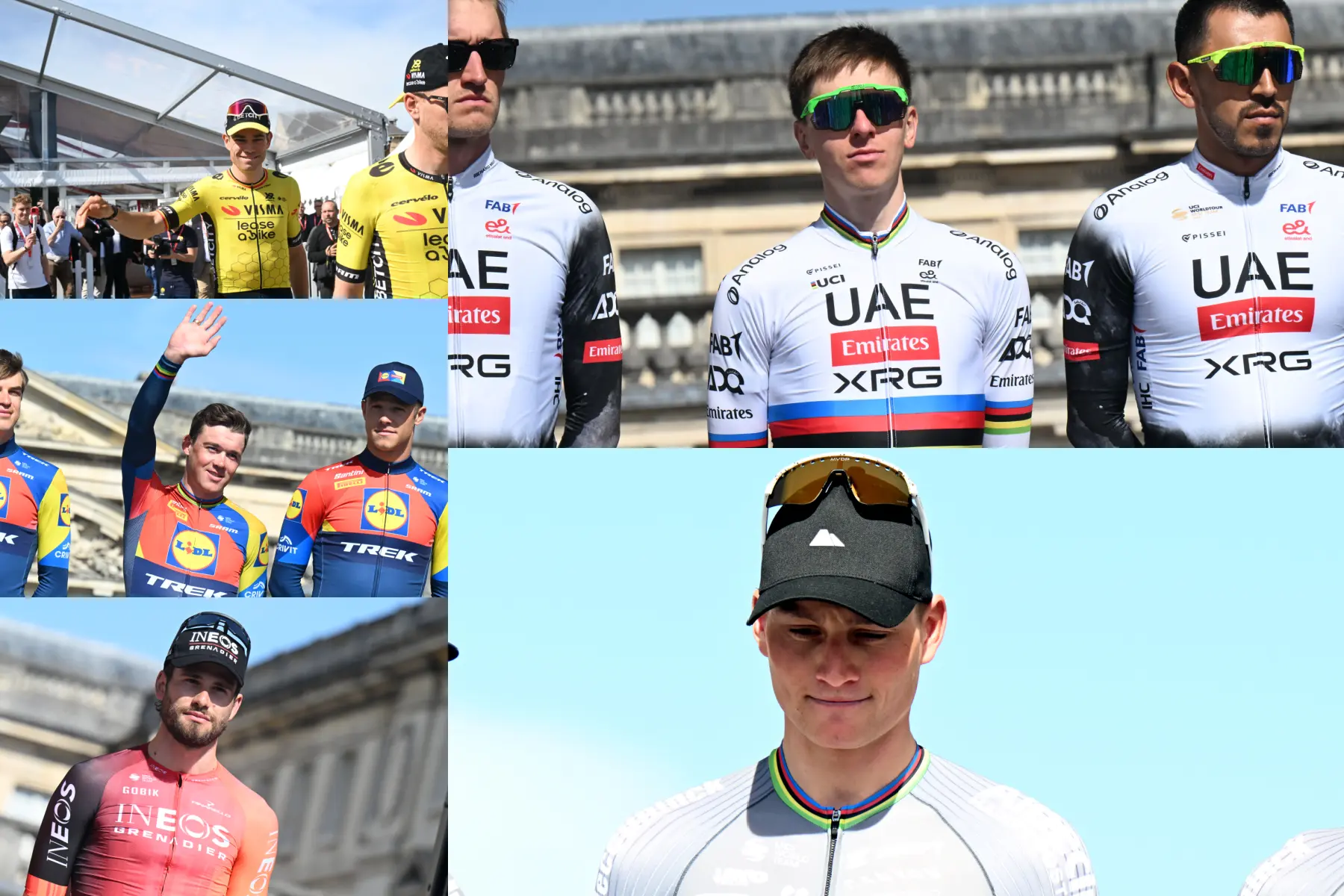 Paris-Roubaix: a doubtful Van der Poel, a nervous Pogacar, a mysteriously smiling Van Aert and two big challengers