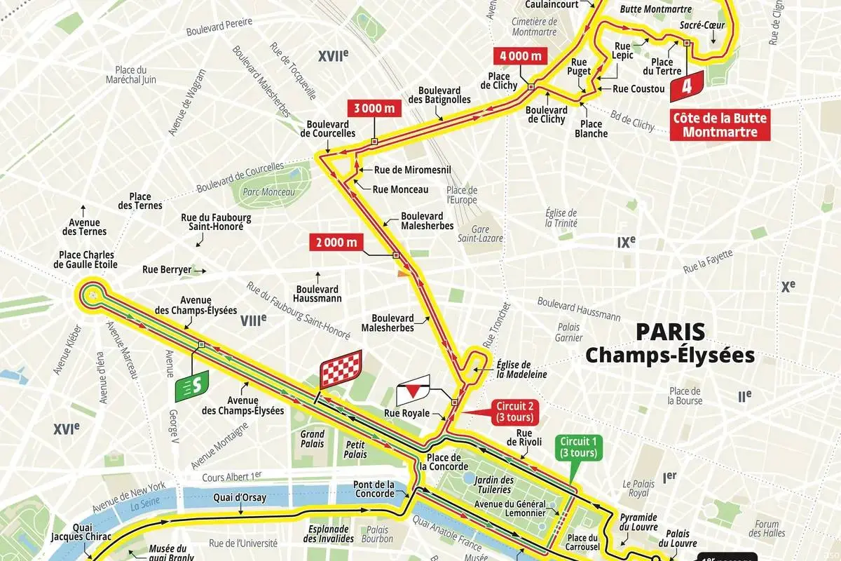 Tour de France confirms Paris course: Several laps on the Champs-Élysées, followed by triple Montmartre climb in finale