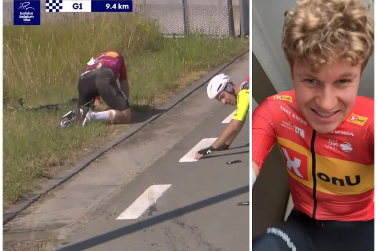 Just a day after heavy crash, Abrahamsen back on the bike as Uno-X shares hopeful Tour de France update