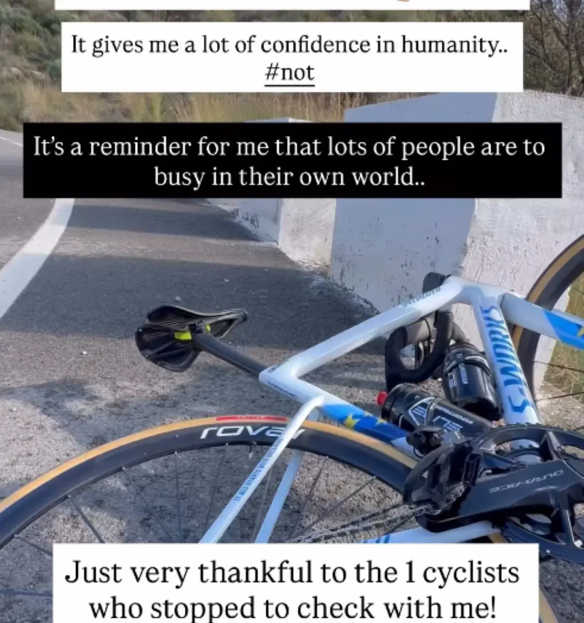 🎥 Demi Vollering crashes hard in training and lashes out at motorists: 'Gives me a lot of confidence in humanity...'