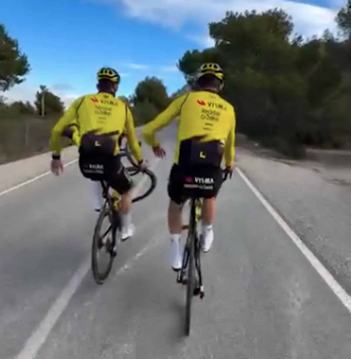 Visma talents beam after first meetings: “Van Aert has always been my idol”