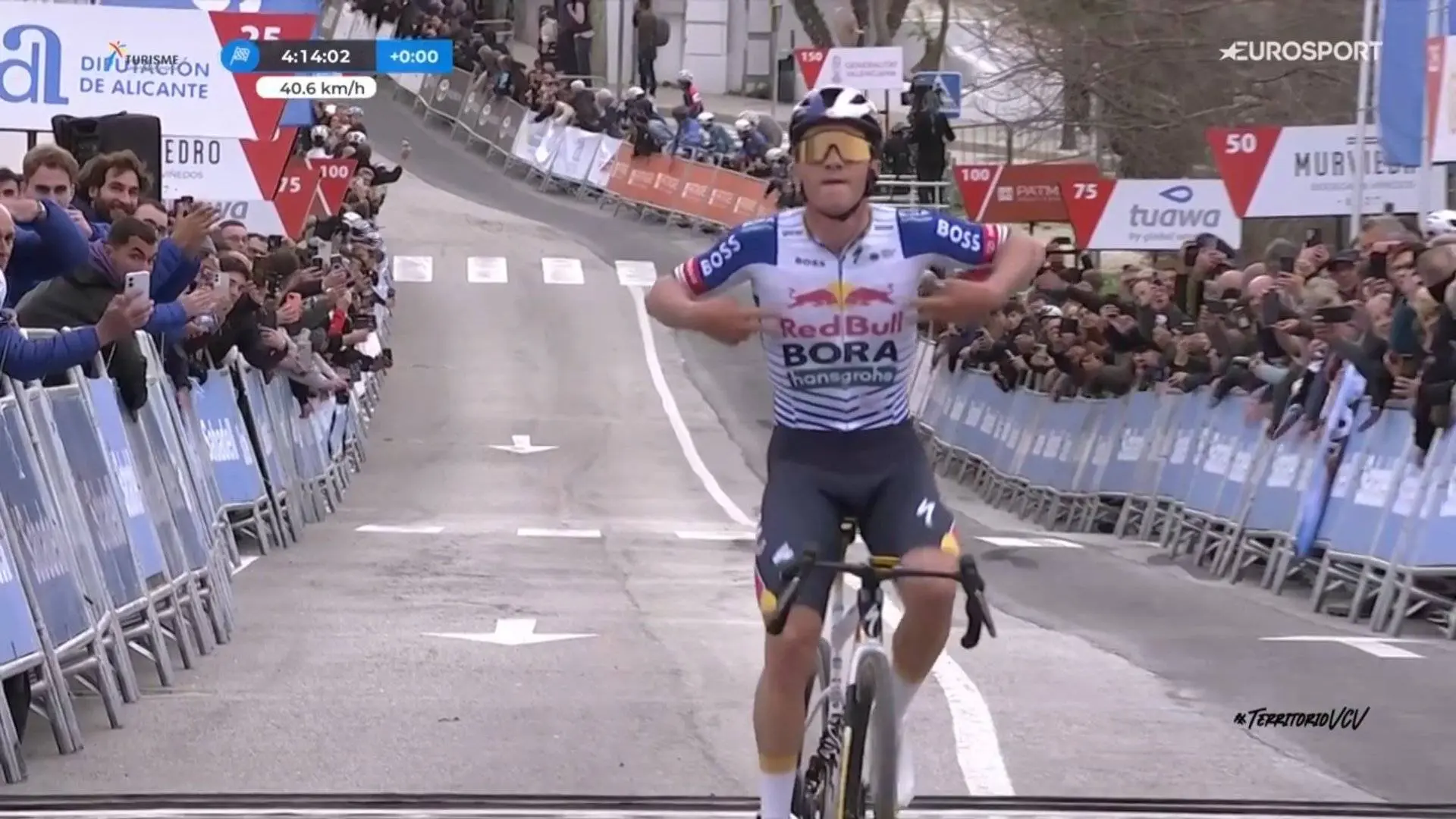 “That only gives more motivation and wings,” Evenepoel winks after another win