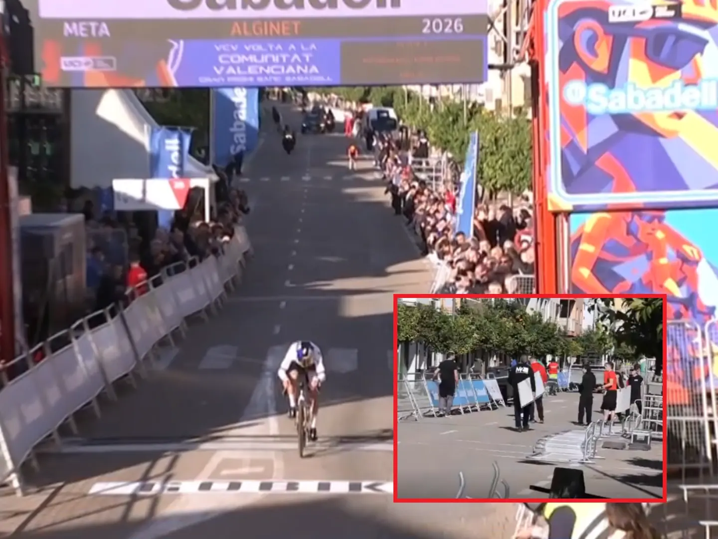 Evenepoel wins, but no leader’s jersey after Tour of Valencia jury intervention in heavy storm