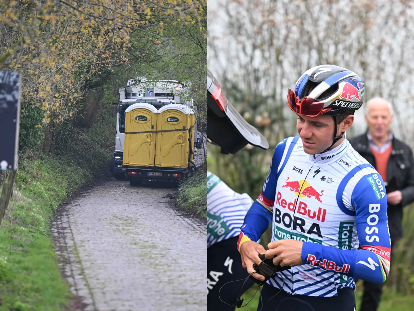 Tour of Flanders recon disrupted by rubbish truck mishap, but not for impressive Evenepoel