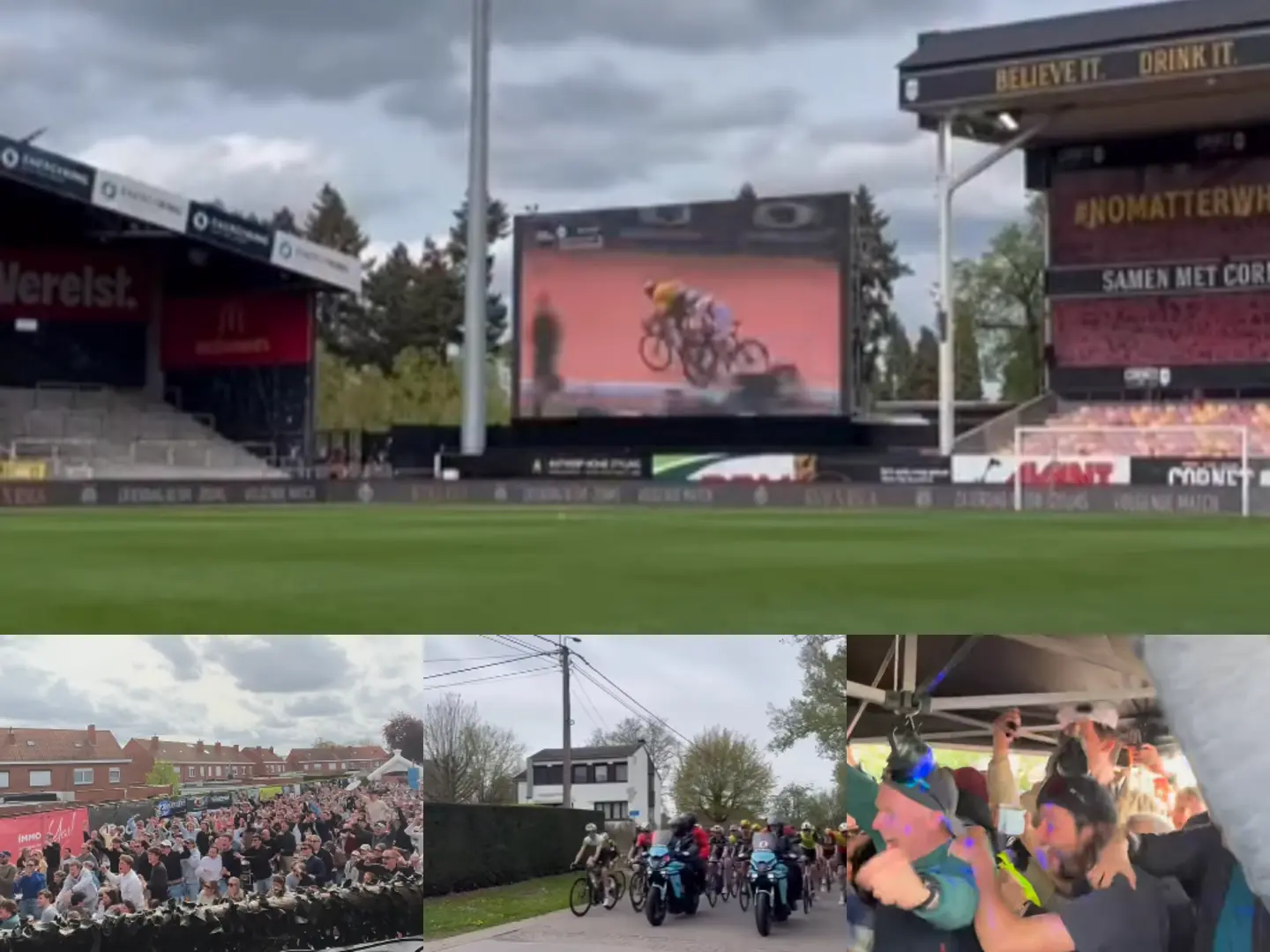 🎥 Belgium erupts as Van Aert wins Paris-Roubaix: From football stadiums to junior races