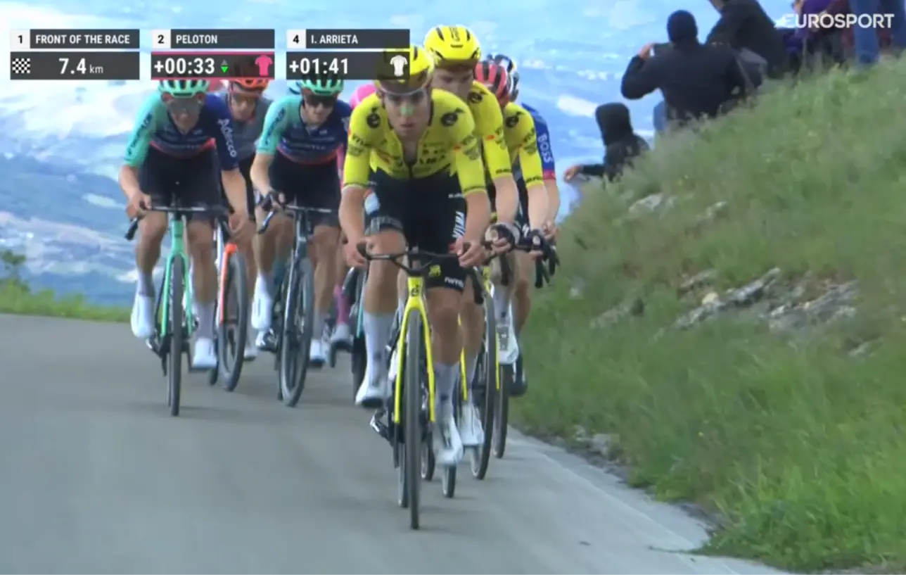 Visma success story Piganzoli put Giro d'Italia's big names in the hurt locker on Blockhaus