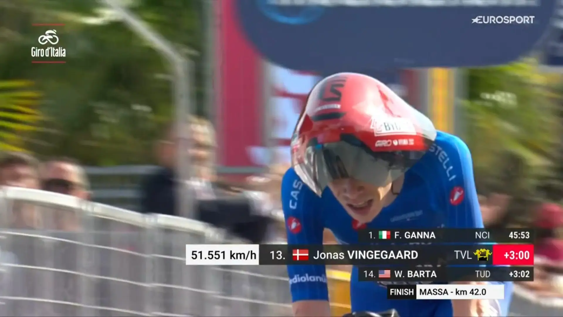 “Terrible,” Jonas Vingegaard summarizes after Giro time trial finish in 13th
