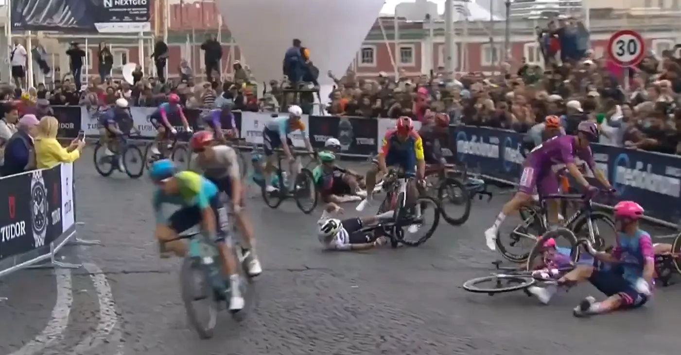 Milan furious after cobbled carnage in Naples as another Giro finish marred by a crash