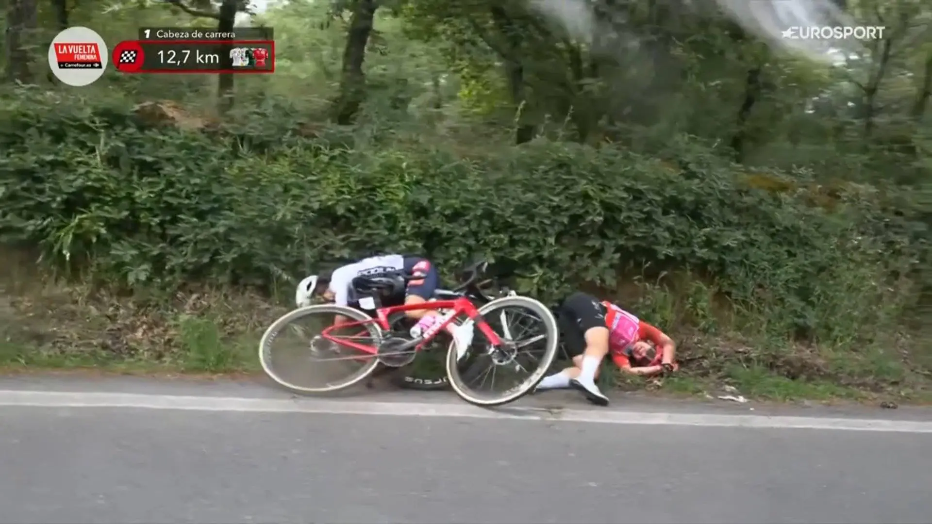🎥 Race leader Rüegg abandons the Vuelta Femenina after nasty crash