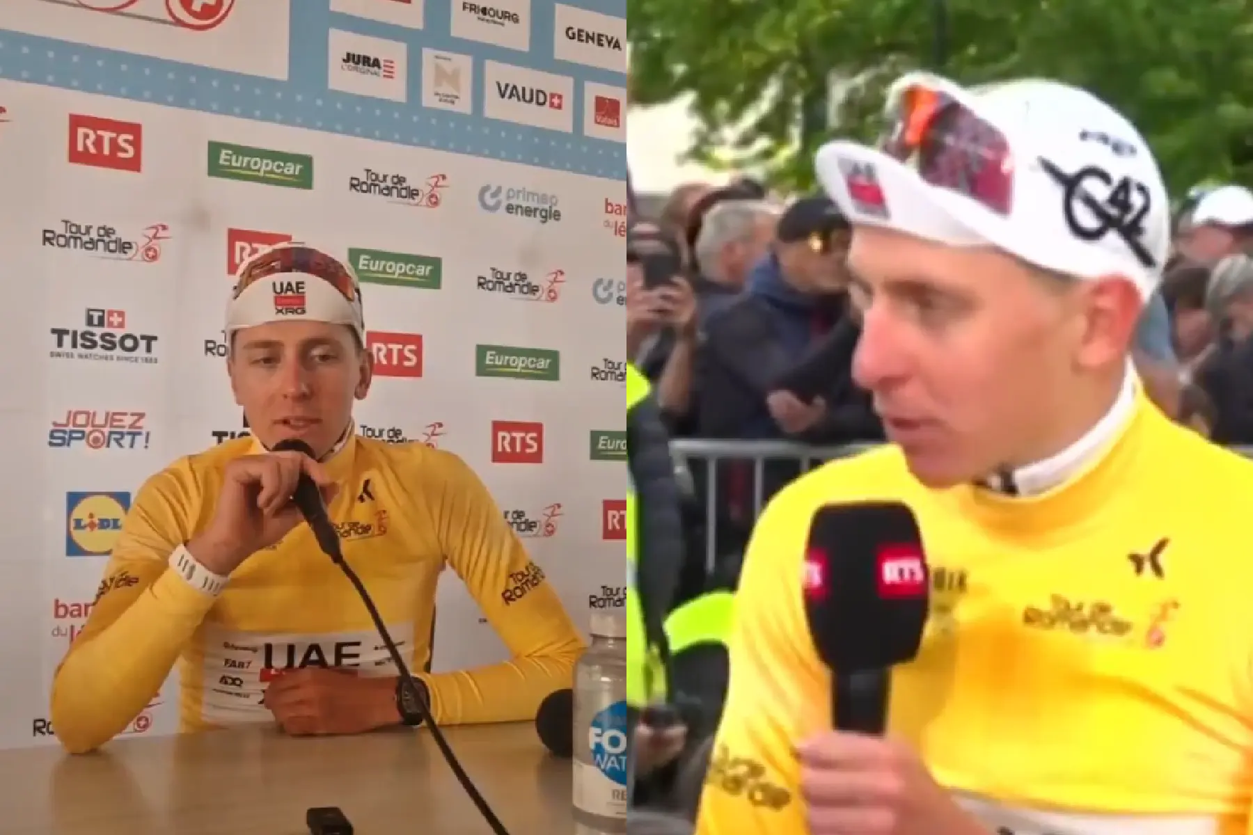 🎥 Pogačar in a relaxed and joking mode at Tour de Romandie: 'I prefer to be naked'