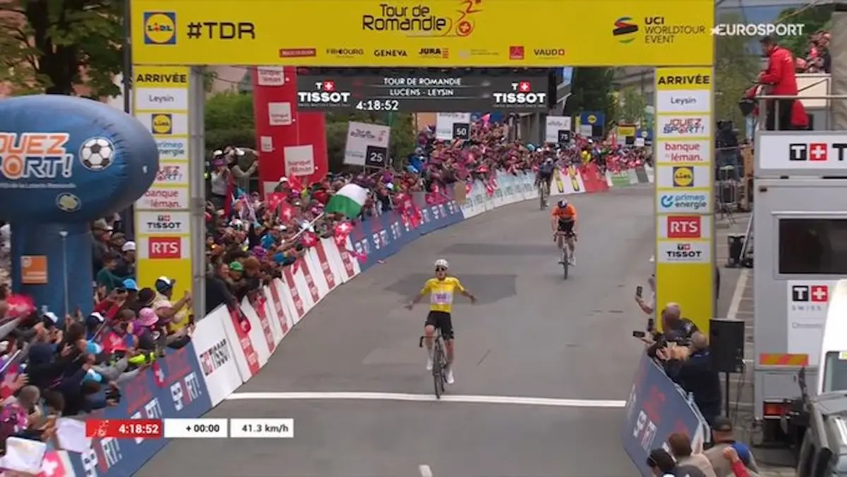 Lipowitz tries everything, but it is Pogačar who puts the final stamp on Romandie with stage win and overall title