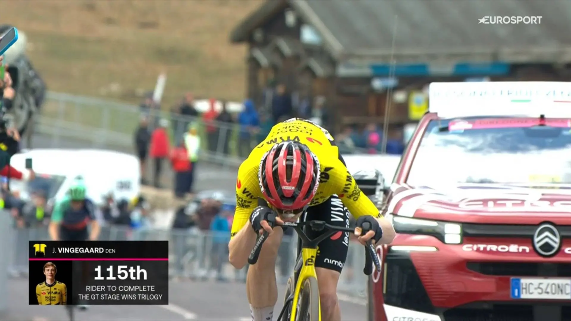 Blockhaus wasn't a piece of cake for Vingegaard — but why did he kiss his handlebars at the finish?