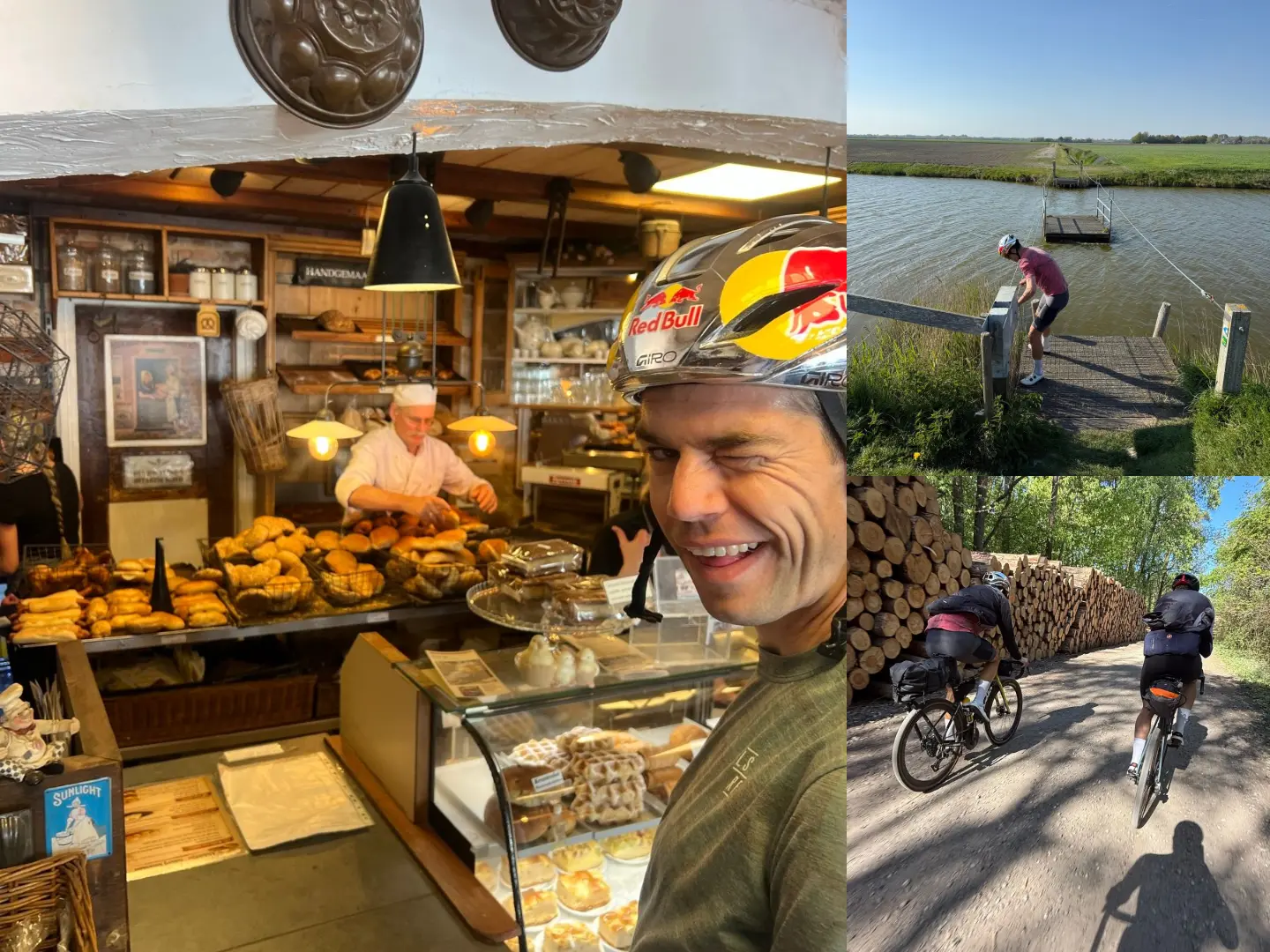 Sandwiches, gravel paths and good company: Van Aert crosses the Netherlands on a bikepacking trip