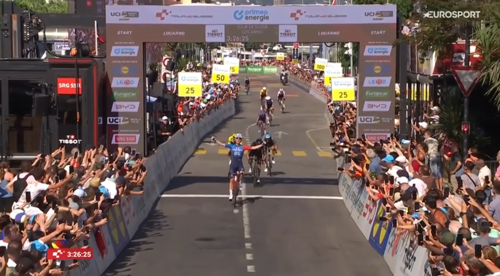 Romain Grégoire strongest from the break in Switzerland, 'domestique' Pogačar falls short by a few seconds