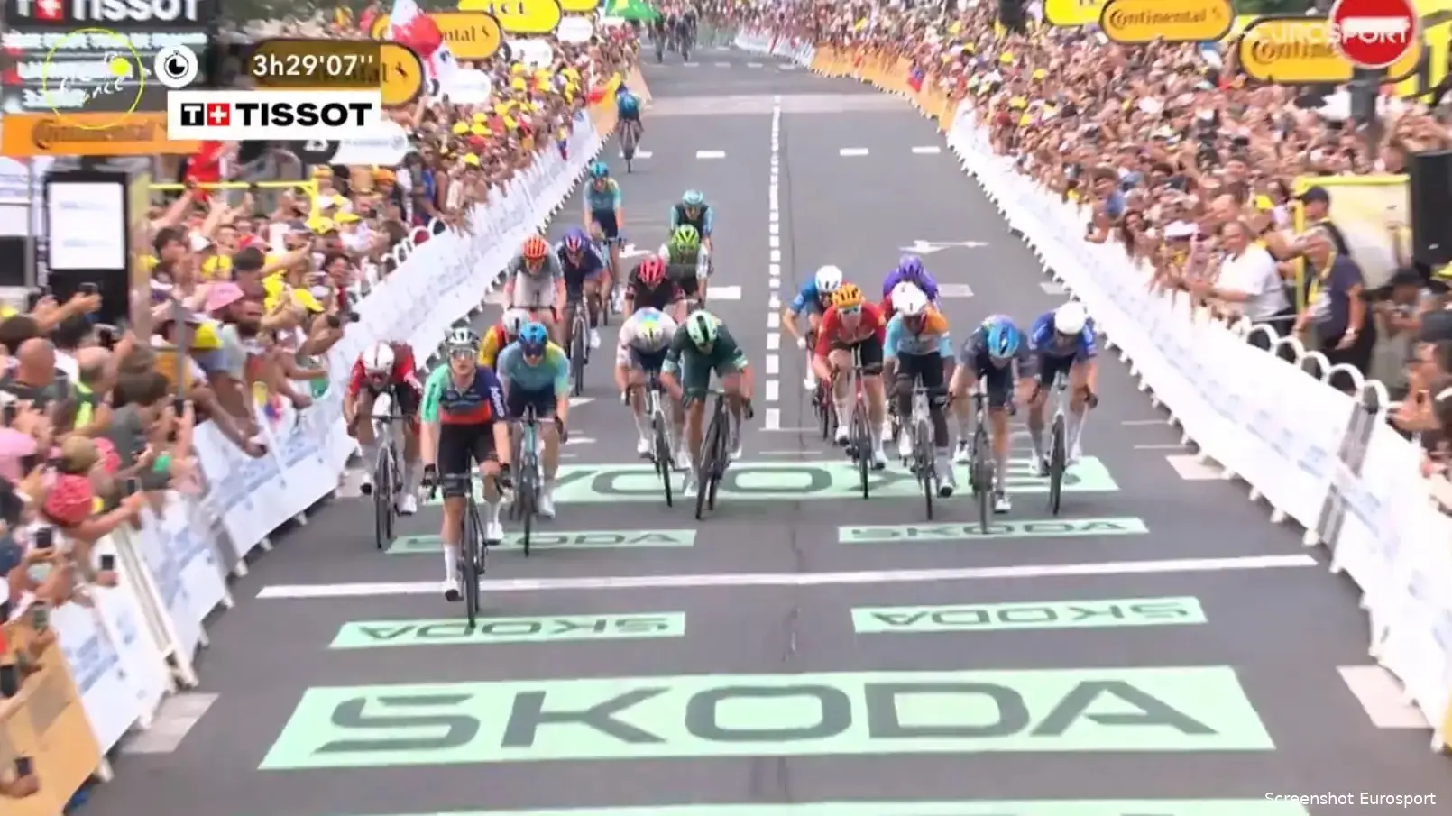 Olav Kooij wins his maiden Tour de France sprint after crash marred finale to stage 5