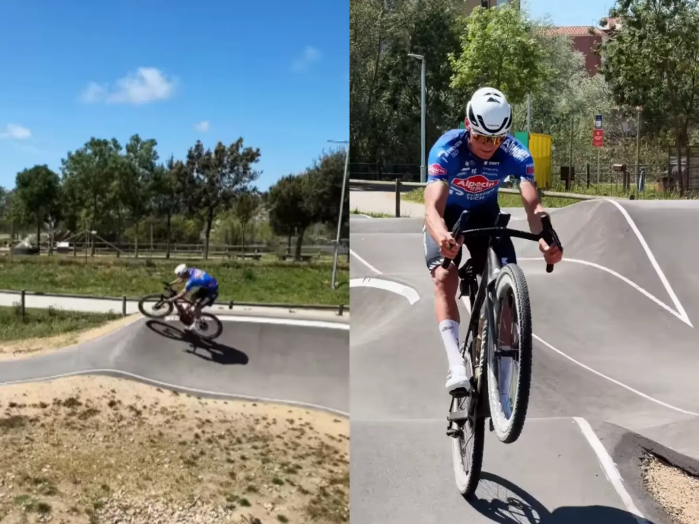 Mathieu van der Poel shows off BMX skills one week after iconic Paris victory