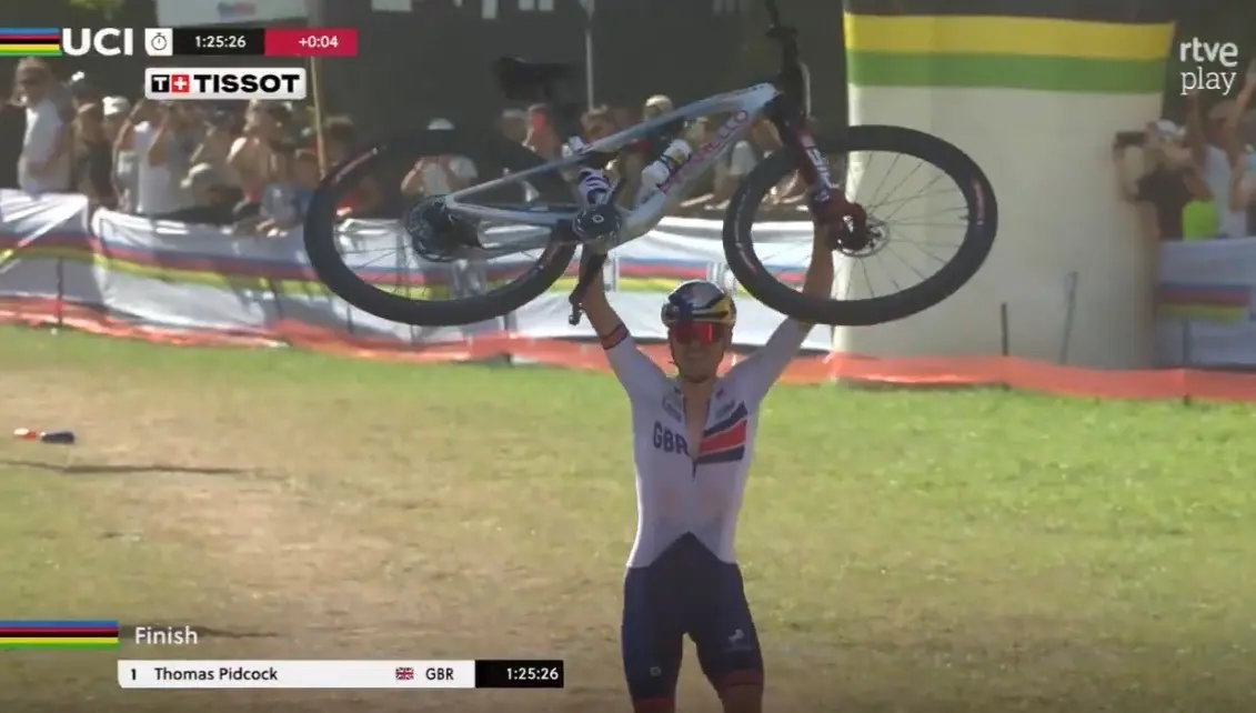 Tom Pidcock wins his 2nd Elite XCO Mountain Bike World Championships title as Van der Poel fails to feature