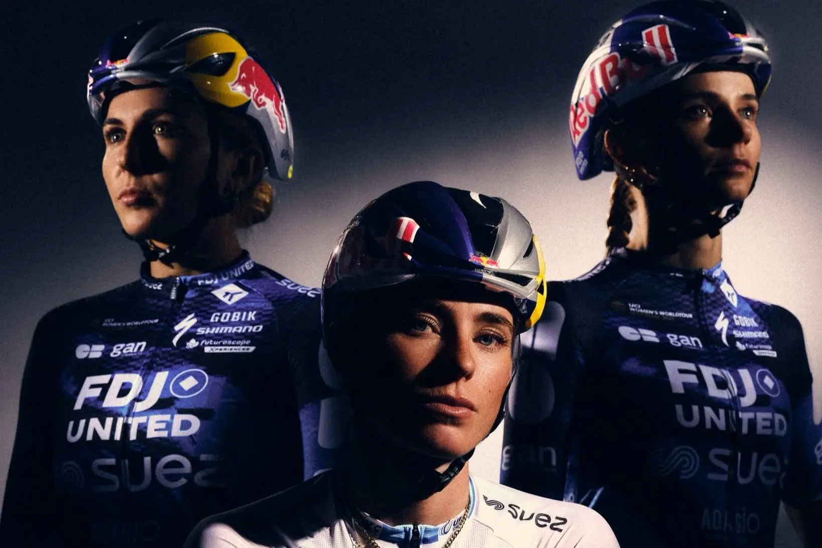 Demi Vollering’s team follow Van Aert, Pidcock and Evenepoel with striking Red Bull helmets