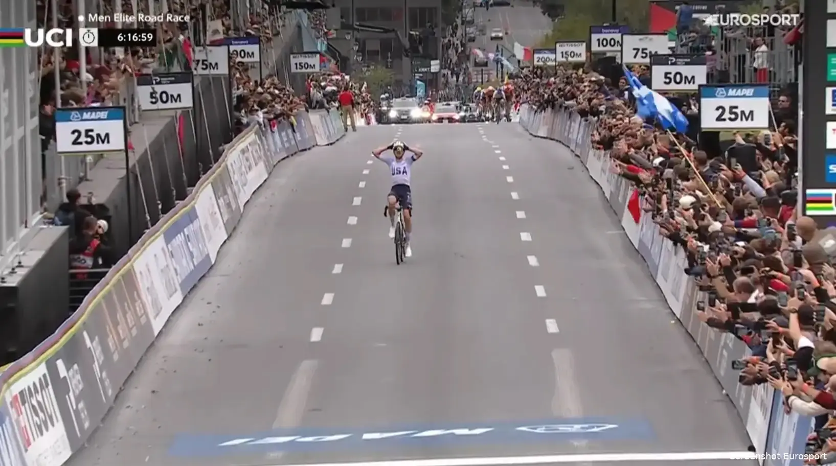 Brandon McNulty wins the men's World Championship road race as USA rides the perfect race