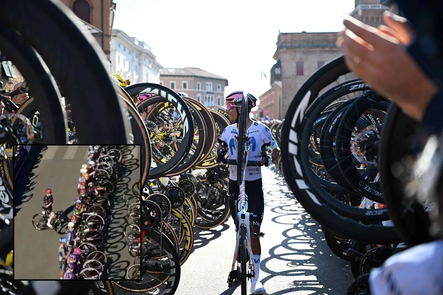 The peloton bids an incredible farewell to Nairo Quintana—except for one rider