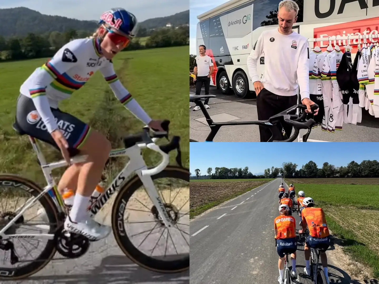 Vollering shows off rainbow jersey at the European Championships; McNulty also takes to the road for the first time as World Champion