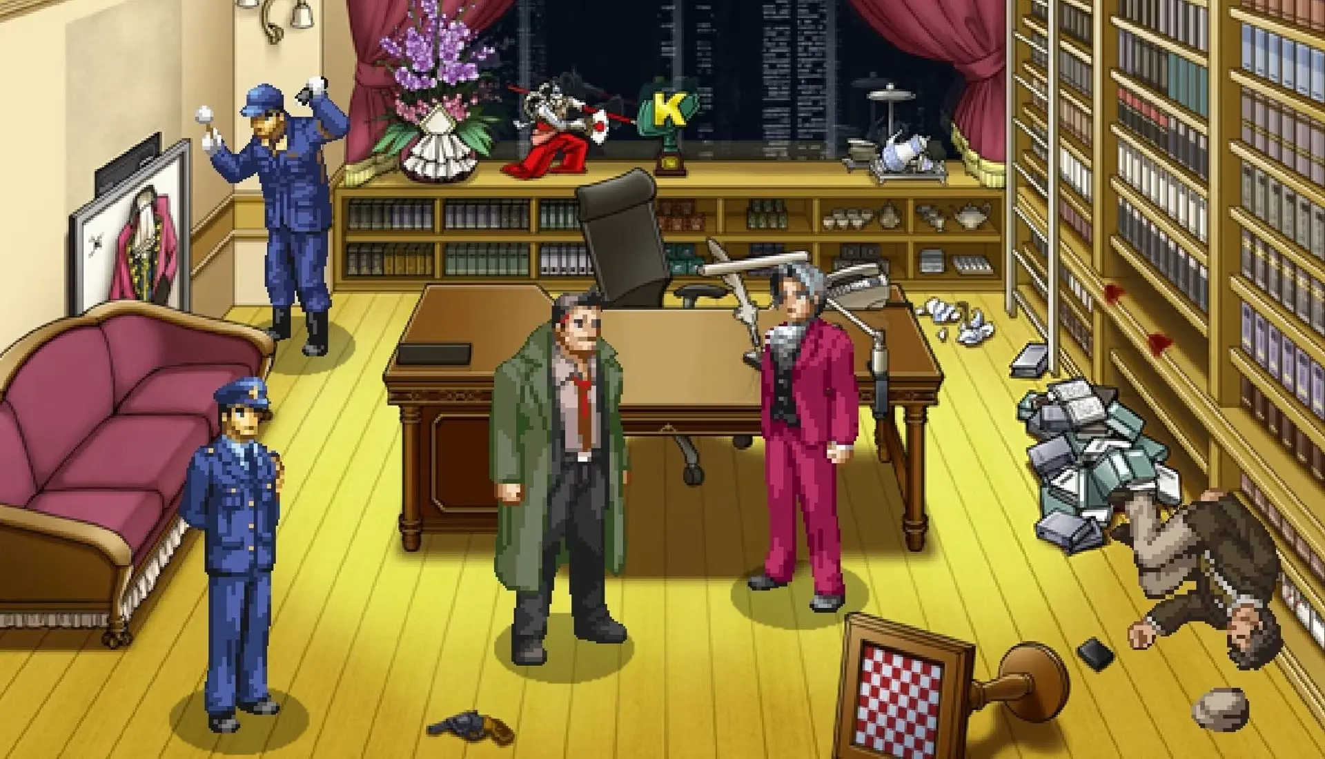 ace attorney investigation collection pixel sprite