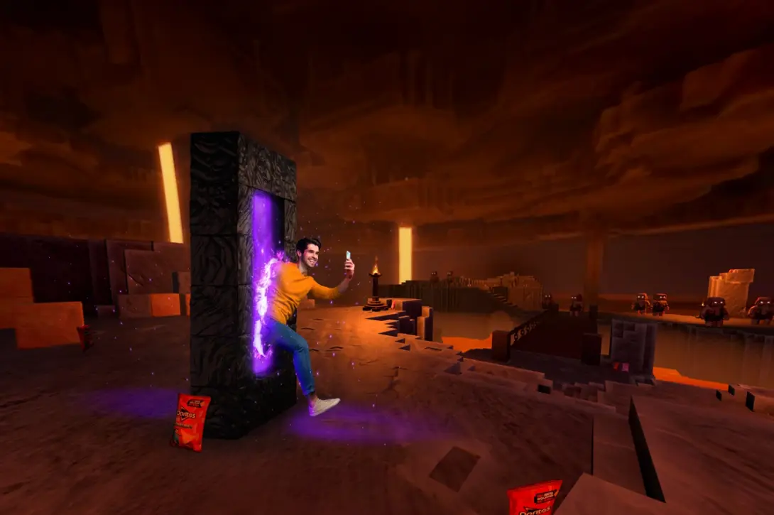 Minecraft Nether Portal opent in Amsterdam