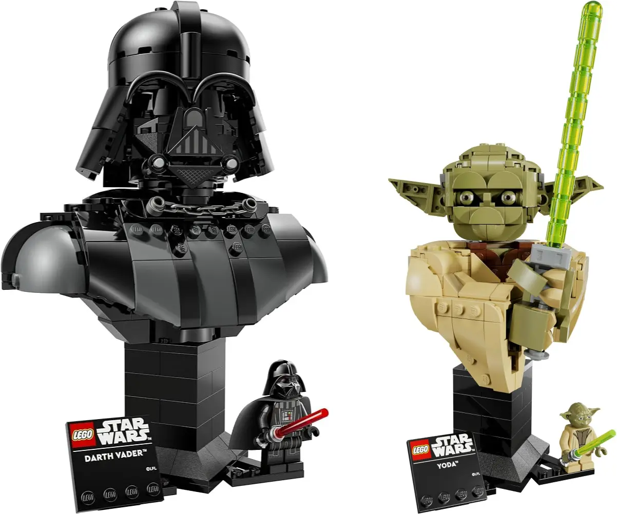 Scoor LEGO Yoda buste en Darth Vader buste voor laagste prijs ooit