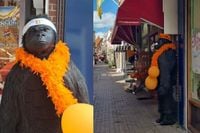 Feestwinkel in Hoorn verwijdert Memphis Depay zweetband bij oranje versierde aap na ophef