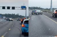 Zo ziet een eenzijdig ongeval er op de snelweg dus uit