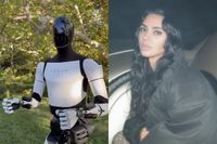 Kim Kardashian heeft geen man meer nodig, want ze heeft een Tesla Optimus Robot